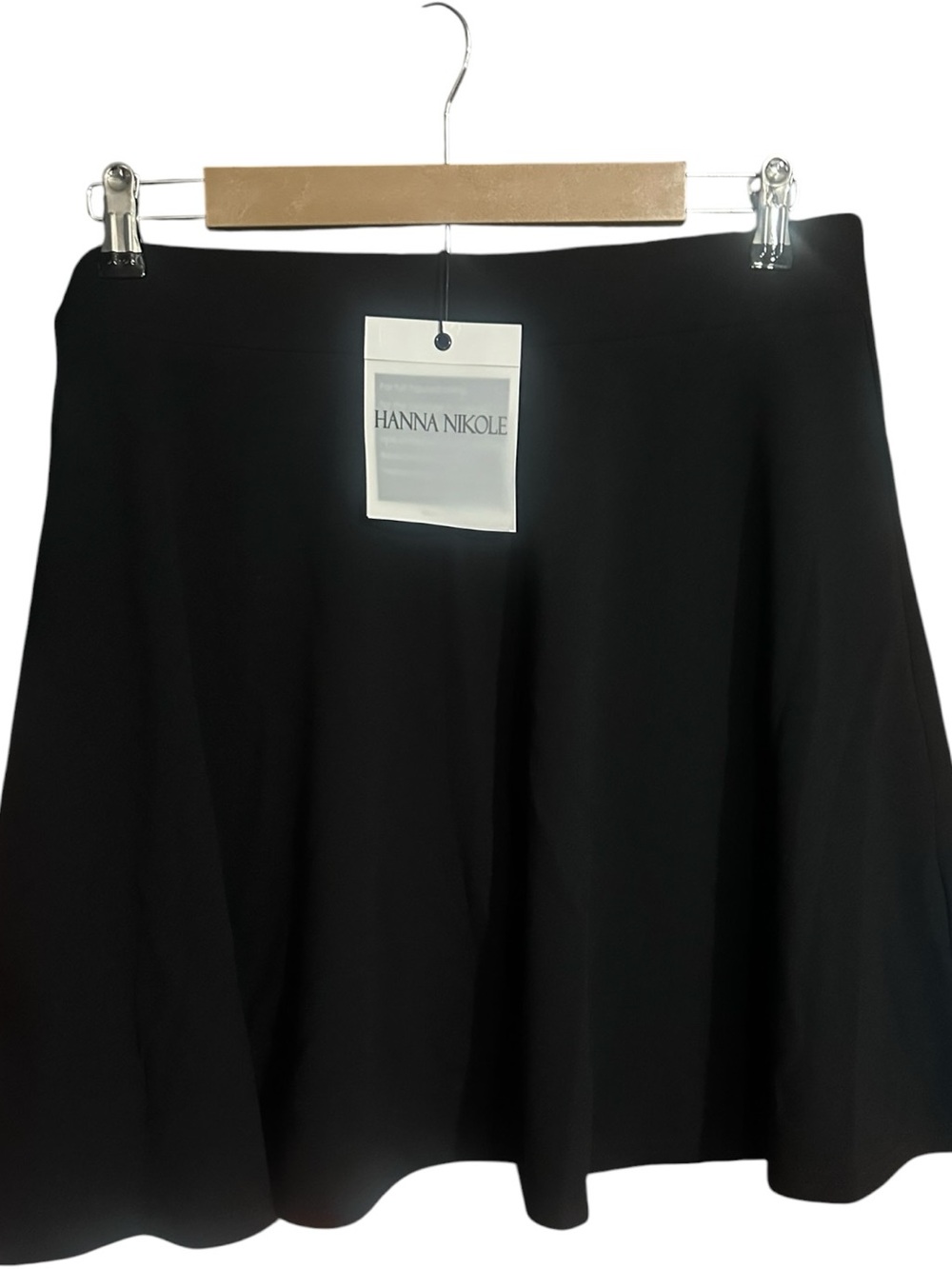 Hanna Nikole Flared A Line Mini Skirt NWT Black Size 18W